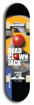 Skateboard deck: Limited edition, North American maple skateboard deck designed by underground artist BellyRash - available widths 7.5 to 8.5 inches in both mellow concave and steep concave shapes. Artwork: DEAD CLOWN JACK logo brand popsicle-shaped deck