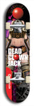 Skateboard deck: Limited edition, North American maple skateboard deck designed by underground artist BellyRash - available widths 7.5 to 8.5 inches in both mellow concave and steep concave shapes. Artwork: DEAD CLOWN JACK logo brand popsicle-shaped deck