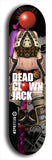 Skateboard deck: Limited edition, North American maple skateboard deck designed by underground artist BellyRash - available widths 7.5 to 8.5 inches in both mellow concave and steep concave shapes. Artwork: DEAD CLOWN JACK logo brand popsicle-shaped deck