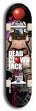 Skateboard deck: Limited edition, North American maple skateboard deck designed by underground artist BellyRash - available widths 7.5 to 8.5 inches in both mellow concave and steep concave shapes. Artwork: DEAD CLOWN JACK logo brand popsicle-shaped deck