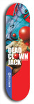 Skateboard deck: Limited edition, North American maple skateboard deck designed by underground artist BellyRash - available widths 7.5 to 8.5 inches in both mellow concave and steep concave shapes. Artwork: DEAD CLOWN JACK logo brand popsicle-shaped deck