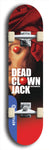 Skateboard deck: Limited edition, North American maple skateboard deck designed by underground artist BellyRash - available widths 7.5 to 8.5 inches in both mellow concave and steep concave shapes. Artwork: DEAD CLOWN JACK logo brand popsicle-shaped deck