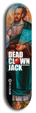 Skateboard deck: Limited edition, North American maple skateboard deck designed by underground artist BellyRash - available widths 7.5 to 8.5 inches in both mellow concave and steep concave shapes. Artwork: DEAD CLOWN JACK logo brand popsicle-shaped deck