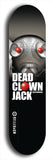 Skateboard deck: Limited edition, North American maple skateboard deck designed by underground artist BellyRash - available widths 7.5 to 8.5 inches in both mellow concave and steep concave shapes. Artwork: DEAD CLOWN JACK logo brand popsicle-shaped deck