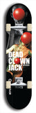 Skateboard deck: Limited edition, North American maple skateboard deck designed by underground artist BellyRash - available widths 7.5 to 8.5 inches in both mellow concave and steep concave shapes. Artwork: DEAD CLOWN JACK logo brand popsicle-shaped deck