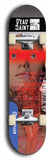 Skateboard deck: Limited edition, North American maple skateboard deck designed by underground artist BellyRash - available widths 7.5 to 8.5 inches in both mellow concave and steep concave shapes. Artwork: DEAD SAINT logo brand popsicle-shaped deck