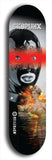 Skateboard deck: Limited edition, North American maple skateboard deck designed by underground artist BellyRash - available widths 7.5 to 8.5 inches in both mellow concave and steep concave shapes. Artwork: SK8PUNX logo brand popsicle-shaped deck