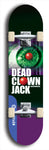 Skateboard deck: Limited edition, North American maple skateboard deck designed by underground artist BellyRash - available widths 7.5 to 8.5 inches in both mellow concave and steep concave shapes. Artwork: DEAD CLOWN JACK logo brand popsicle-shaped deck