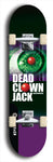 Skateboard deck: Limited edition, North American maple skateboard deck designed by underground artist BellyRash - available widths 7.5 to 8.5 inches in both mellow concave and steep concave shapes. Artwork: DEAD CLOWN JACK logo brand popsicle-shaped deck