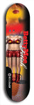 Skateboard deck: Limited edition, North American maple skateboard deck designed by underground artist BellyRash - available widths 7.5 to 8.5 inches in both mellow concave and steep concave shapes. Artwork: BETTYMOE FETISH logo brand popsicle-shaped deck with shiny erotic red female body with giant eyeball in background