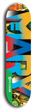 North American maple skateboard deck designed by underground artist BellyRash -- available in widths between 7.5 to 8.5 inches in both mellow concave and steep concave shapes from the BellyRash Limited Edition Blitz Deck series: Mary