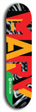 North American maple skateboard deck designed by underground artist BellyRash -- available in widths between 7.5 to 8.5 inches in both mellow concave and steep concave shapes from the BellyRash Limited Edition Blitz Deck series: Mary