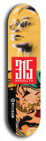 North American maple skateboard deck designed by underground artist BellyRash -- available in widths between 7.5 to 8.5 inches in both mellow concave and steep concave shapes. Artwork: street art and street artist and red 315 Brooklyn logo