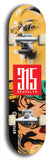 North American maple skateboard deck designed by underground artist BellyRash -- available in widths between 7.5 to 8.5 inches in both mellow concave and steep concave shapes. Artwork: street art and street artist and red 315 Brooklyn logo