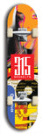 North American maple skateboard deck designed by underground artist BellyRash -- available in widths between 7.5 to 8.5 inches in both mellow concave and steep concave shapes. Artwork: street art and street artist and red 315 Brooklyn logo