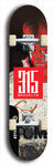 North American maple skateboard deck designed by underground artist BellyRash -- available in widths between 7.5 to 8.5 inches in both mellow concave and steep concave shapes. Artwork: street art and street artist and red 315 Brooklyn logo