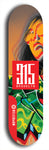 North American maple skateboard deck designed by underground artist BellyRash -- available in widths between 7.5 to 8.5 inches in both mellow concave and steep concave shapes. Artwork: street art and street artist and red 315 Brooklyn logo