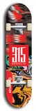 North American maple skateboard deck designed by underground artist BellyRash -- available in widths between 7.5 to 8.5 inches in both mellow concave and steep concave shapes. Artwork: street art and street artist and red 315 Brooklyn logo