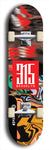 North American maple skateboard deck designed by underground artist BellyRash -- available in widths between 7.5 to 8.5 inches in both mellow concave and steep concave shapes. Artwork: street art and street artist and red 315 Brooklyn logo