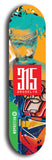 North American maple skateboard deck designed by underground artist BellyRash -- available in widths between 7.5 to 8.5 inches in both mellow concave and steep concave shapes from the BellyRash Limited Edition Blitz Deck series: 315 Brooklyn