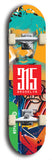 North American maple skateboard deck designed by underground artist BellyRash -- available in widths between 7.5 to 8.5 inches in both mellow concave and steep concave shapes from the BellyRash Limited Edition Blitz Deck series: 315 Brooklyn