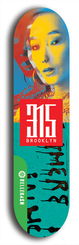North American maple skateboard deck designed by underground artist BellyRash -- available in widths between 7.5 to 8.5 inches in both mellow concave and steep concave shapes from the BellyRash Limited Edition Blitz Deck series: 315 Brooklyn