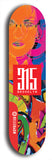 North American maple skateboard deck designed by underground artist BellyRash -- available in widths between 7.5 to 8.5 inches in both mellow concave and steep concave shapes. Artwork: street art and street artist and red 315 Brooklyn logo