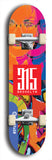 North American maple skateboard deck designed by underground artist BellyRash -- available in widths between 7.5 to 8.5 inches in both mellow concave and steep concave shapes. Artwork: street art and street artist and red 315 Brooklyn logo