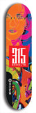 North American maple skateboard deck designed by underground artist BellyRash -- available in widths between 7.5 to 8.5 inches in both mellow concave and steep concave shapes. Artwork: street art and street artist and red 315 Brooklyn logo