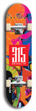 North American maple skateboard deck designed by underground artist BellyRash -- available in widths between 7.5 to 8.5 inches in both mellow concave and steep concave shapes. Artwork: street art and street artist and red 315 Brooklyn logo