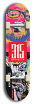 North American maple skateboard deck designed by underground artist BellyRash -- available in widths between 7.5 to 8.5 inches in both mellow concave and steep concave shapes. Artwork: street art and street artist and red 315 Brooklyn logo