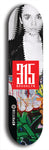 North American maple skateboard deck designed by underground artist BellyRash -- available in widths between 7.5 to 8.5 inches in both mellow concave and steep concave shapes. Artwork: street art and street artist and red 315 Brooklyn logo