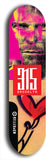 North American maple skateboard deck designed by underground artist BellyRash -- available in widths between 7.5 to 8.5 inches in both mellow concave and steep concave shapes. Artwork: street art and street artist and red 315 Brooklyn logo