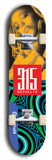 North American maple skateboard deck designed by underground artist BellyRash -- available in widths between 7.5 to 8.5 inches in both mellow concave and steep concave shapes. Artwork: street art and street artist and red 315 Brooklyn logo