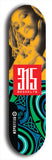 North American maple skateboard deck designed by underground artist BellyRash -- available in widths between 7.5 to 8.5 inches in both mellow concave and steep concave shapes. Artwork: street art and street artist and red 315 Brooklyn logo