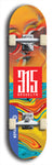 North American maple skateboard deck designed by underground artist BellyRash -- available in widths between 7.5 to 8.5 inches in both mellow concave and steep concave shapes. Artwork: street art and street artist and red 315 Brooklyn logo