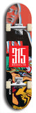 North American maple skateboard deck designed by underground artist BellyRash -- available in widths between 7.5 to 8.5 inches in both mellow concave and steep concave shapes. Artwork: street art and street artist and red 315 Brooklyn logo