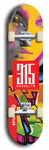 North American maple skateboard deck designed by underground artist BellyRash -- available in widths between 7.5 to 8.5 inches in both mellow concave and steep concave shapes. Artwork: street art and street artist and red 315 Brooklyn logo