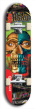 Limited edition, North American maple skateboard deck designed by underground artist BellyRash -- available in widths 7.5 to 8.5 inches in both mellow concave and steep concave shapes. Artwork: 8Rsku brand popsicle-shaped skateboard deck.