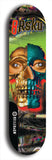 Limited edition, North American maple skateboard deck designed by underground artist BellyRash -- available in widths 7.5 to 8.5 inches in both mellow concave and steep concave shapes. Artwork: 8Rsku brand popsicle-shaped skateboard deck.