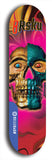 Limited edition, North American maple skateboard deck designed by underground artist BellyRash -- available in widths 7.5 to 8.5 inches in both mellow concave and steep concave shapes. Artwork: 8Rsku brand popsicle-shaped skateboard deck.