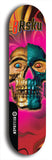 Limited edition, North American maple skateboard deck designed by underground artist BellyRash -- available in widths 7.5 to 8.5 inches in both mellow concave and steep concave shapes. Artwork: 8Rsku brand popsicle-shaped skateboard deck