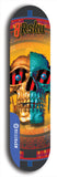 Limited edition, North American maple skateboard deck designed by underground artist BellyRash -- available in widths 7.5 to 8.5 inches in both mellow concave and steep concave shapes. Artwork: 8Rsku brand popsicle-shaped skateboard deck.