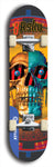 Limited edition, North American maple skateboard deck designed by underground artist BellyRash -- available in widths 7.5 to 8.5 inches in both mellow concave and steep concave shapes. Artwork: 8Rsku brand popsicle-shaped skateboard deck.