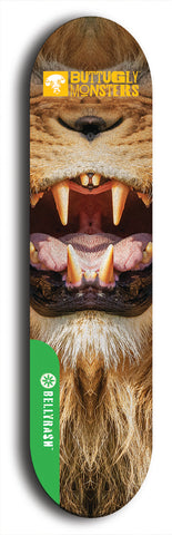 North American maple skateboard deck designed by underground artist BellyRash -- available in widths between 7.5 to 8.5 inches in both mellow concave and steep concave shapes from the BellyRash Limited Edition Blitz Deck series: Buttugly Monsters