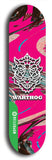 North American maple skateboard deck designed by underground artist BellyRash -- available in widths between 7.5 to 8.5 inches in both mellow concave and steep concave shapes from the BellyRash Limited Edition Blitz Deck series: Warthog