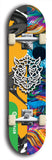 North American maple skateboard deck designed by underground artist BellyRash -- available in widths between 7.5 to 8.5 inches in both mellow concave and steep concave shapes from the BellyRash Limited Edition Blitz Deck series: Warthog