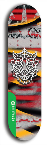 North American maple skateboard deck designed by underground artist BellyRash -- available in widths between 7.5 to 8.5 inches in both mellow concave and steep concave shapes from the BellyRash Limited Edition Blitz Deck series: Warthog