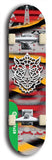 North American maple skateboard deck designed by underground artist BellyRash -- available in widths between 7.5 to 8.5 inches in both mellow concave and steep concave shapes from the BellyRash Limited Edition Blitz Deck series: Warthog