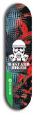 North American maple skateboard deck designed by underground artist BellyRash -- available in widths between 7.5 to 8.5 inches in both mellow concave and steep concave shapes from the BellyRash Limited Edition Blitz Deck series: Bastard Biker